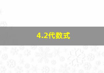 4.2代数式