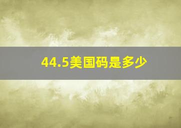 44.5美国码是多少