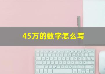 45万的数字怎么写