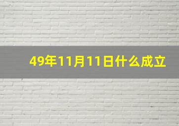 49年11月11日什么成立