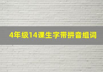 4年级14课生字带拼音组词