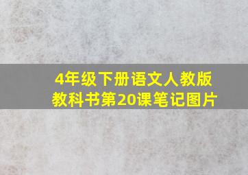 4年级下册语文人教版教科书第20课笔记图片