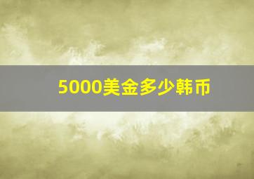 5000美金多少韩币