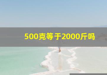 500克等于2000斤吗