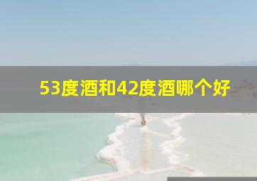 53度酒和42度酒哪个好