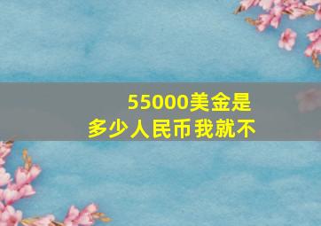 55000美金是多少人民币我就不