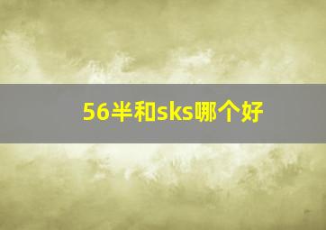 56半和sks哪个好