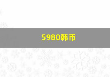 5980韩币