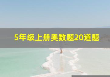 5年级上册奥数题20道题