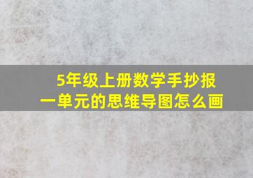 5年级上册数学手抄报一单元的思维导图怎么画