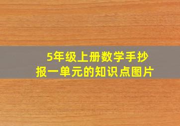 5年级上册数学手抄报一单元的知识点图片