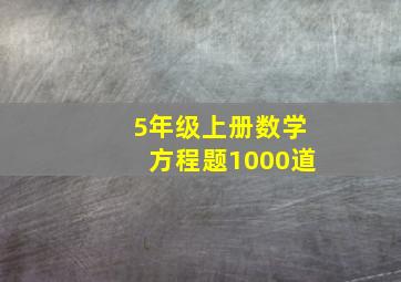 5年级上册数学方程题1000道