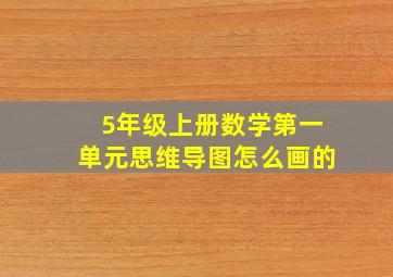 5年级上册数学第一单元思维导图怎么画的