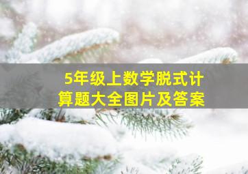 5年级上数学脱式计算题大全图片及答案