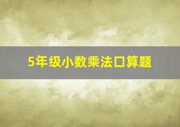 5年级小数乘法口算题