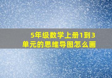 5年级数学上册1到3单元的思维导图怎么画