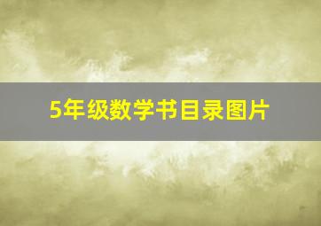 5年级数学书目录图片