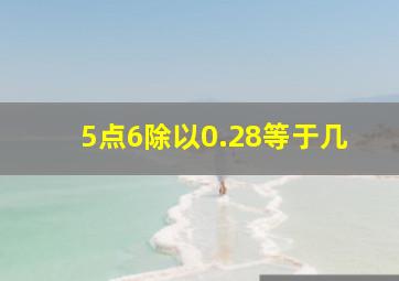 5点6除以0.28等于几