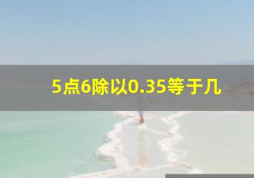 5点6除以0.35等于几