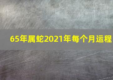 65年属蛇2021年每个月运程