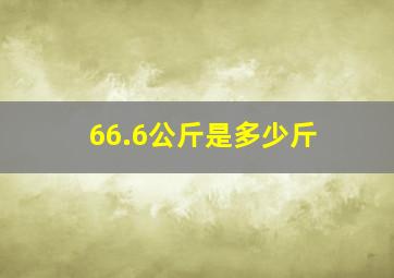 66.6公斤是多少斤