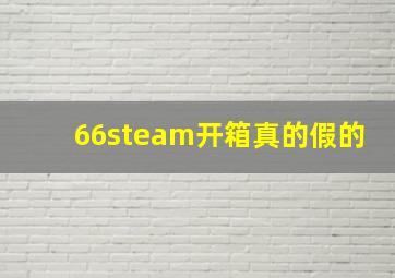 66steam开箱真的假的