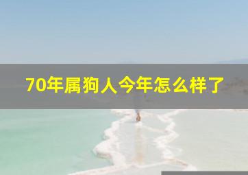 70年属狗人今年怎么样了