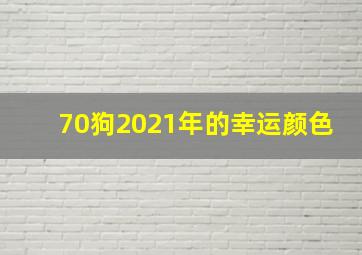 70狗2021年的幸运颜色