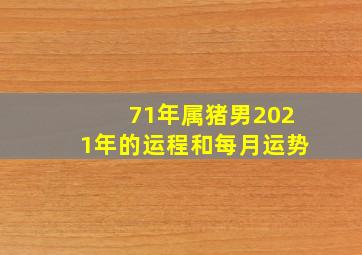 71年属猪男2021年的运程和每月运势