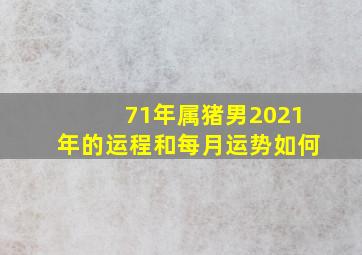 71年属猪男2021年的运程和每月运势如何