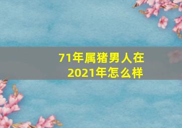 71年属猪男人在2021年怎么样