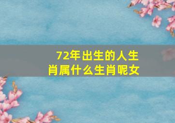 72年出生的人生肖属什么生肖呢女