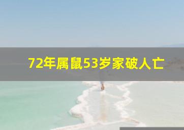 72年属鼠53岁家破人亡