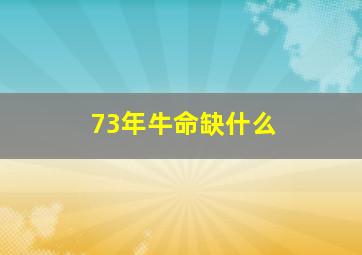 73年牛命缺什么