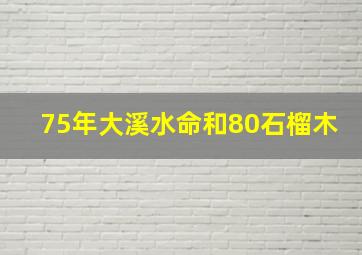 75年大溪水命和80石榴木