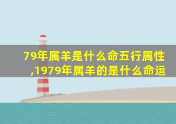 79年属羊是什么命五行属性,1979年属羊的是什么命运