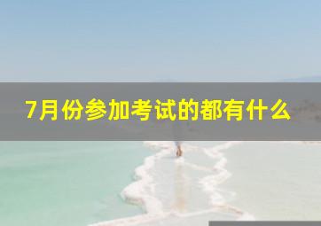 7月份参加考试的都有什么