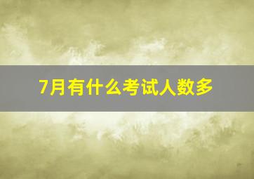 7月有什么考试人数多