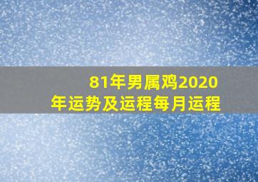 81年男属鸡2020年运势及运程每月运程