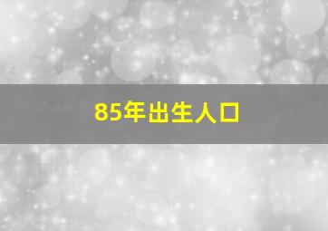 85年出生人口