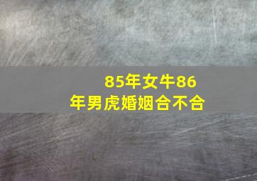 85年女牛86年男虎婚姻合不合