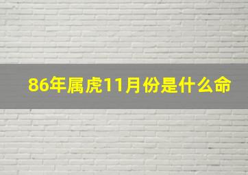 86年属虎11月份是什么命