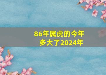 86年属虎的今年多大了2024年