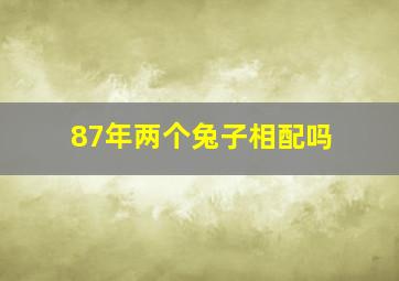 87年两个兔子相配吗