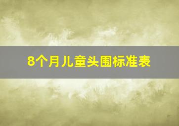 8个月儿童头围标准表