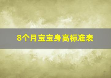 8个月宝宝身高标准表