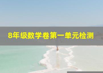 8年级数学卷第一单元检测