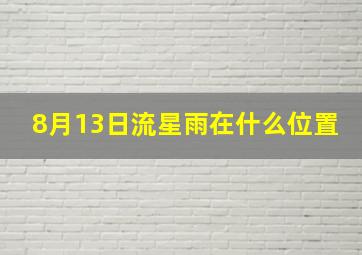 8月13日流星雨在什么位置