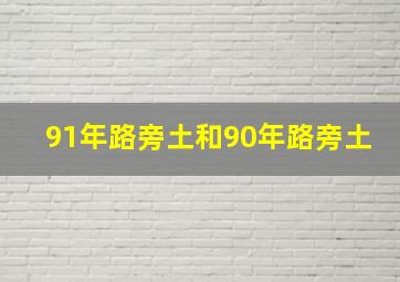 91年路旁土和90年路旁土