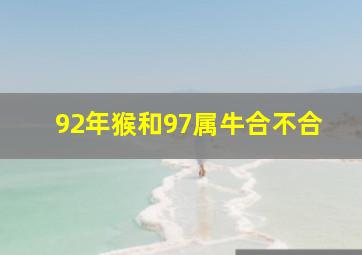 92年猴和97属牛合不合